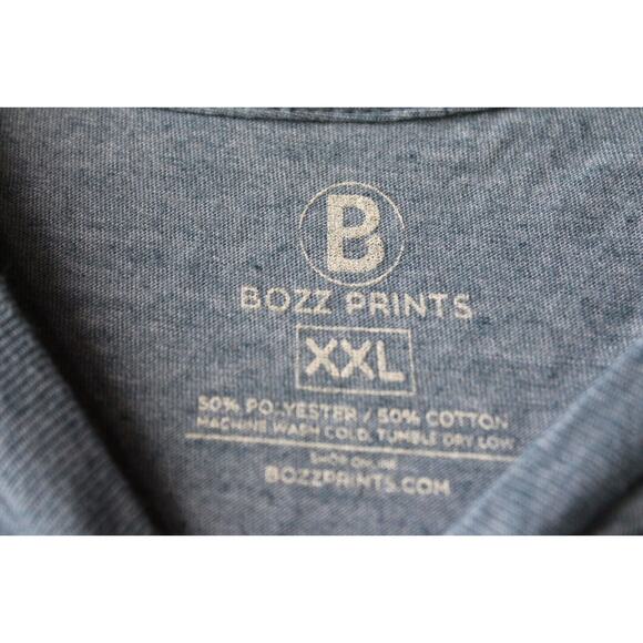 BOZZ PRINTS-Hawaii Backwards Is IIAWAH Ocean Blue T-Shirt size XXL - Picture 2 of 5